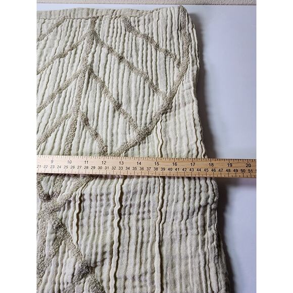 URBAN OUTFITTERS Tan Gauze Stretch Boho Textured STANDARD Pillow Sham - Set of 2 - Picture 8 of 10